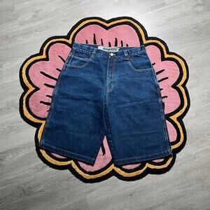 Vintage Y2K Noiz Baggy Carpenter Denim Jean Shorts Size 36 Blue